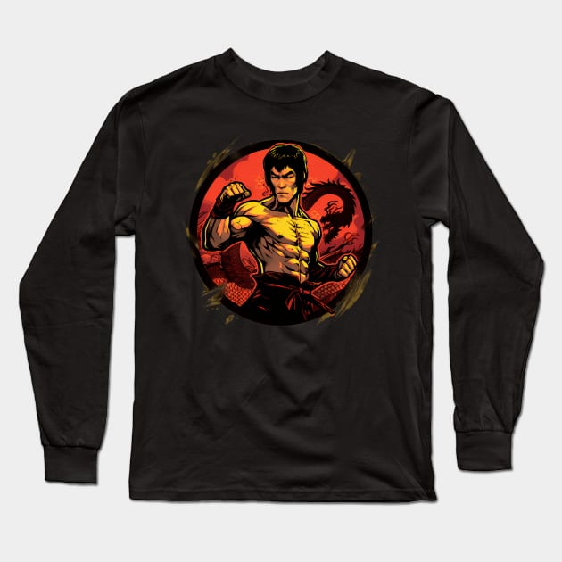 Lee Legend Jeet Kune Do Movie Bruce Be Water Long Sleeve T-Shirt by Garmentcrooks